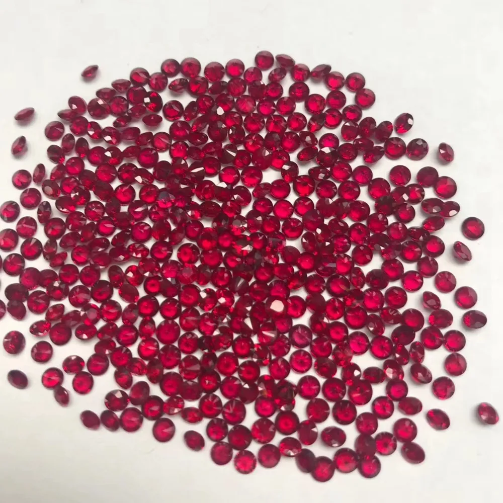 Tamanho pequeno redondo corte 0.8-3mm 100% natural vermelho áfrica rubi rosa e azul safira solto pedra preciosa por carat preço