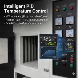 Büyük Kapasiteli 1400 ℃   Laboratuvar ve Endüstriyel Isıl İşlem için Yüksek Sıcaklıklı Elektrikli Mufla Fırını - Product Image 3