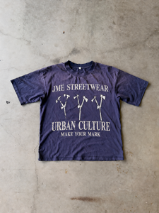 Camiseta de Manga Corta para Hombre, Estilo Y2K Vintage, Lavado Ácido Morado, con Estampado Gráfico de Hacha, Algodón Grueso, Corte Holgado, Personalizada por el Fabricante - Product Image 1