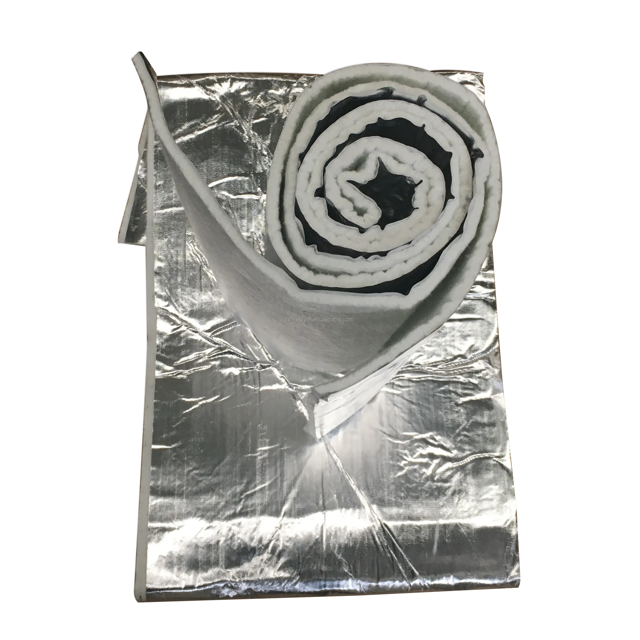 Tapete de agulha ou cobertor, folha de alumínio de fibra de vidro para superfície ou telhado