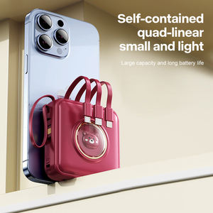 Espejo de Maquillaje Portátil <span class=keywords><strong>SUPER</strong></span> Sep 2025, Bonito y Compacto, con Banco de Energía de 10000 mAh y 4 Cables, Regalos de Navidad para Niñas - Product Image 4