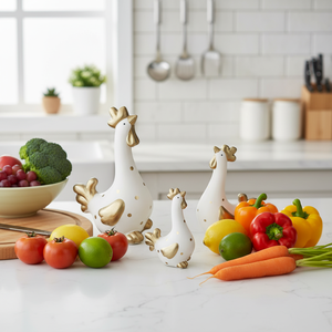 <span class=keywords><strong>2022</strong></span> peint à la main en céramique girafe Art Statue Figurine maison bureau décor de bureau <span class=keywords><strong>cadeau</strong></span> de noël décorations de fête - Product Image 4