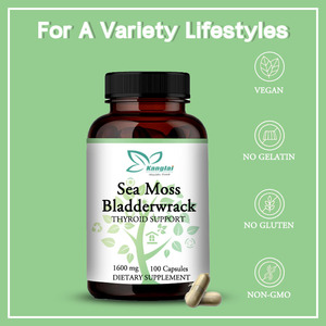 Più venduto 1600MG di muschio di mare capsule con Bladderwreck integratore a base di erbe per il supporto della tiroide per adulti - Product Image 3