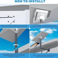 Harga Pabrik Dudukan untuk Adaptor Starlink Gen 3, Braket Dasar Pemasangan Dinding Starlink Gen 3 V4, 4 Dudukan Braket, Aksesoris Game