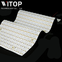 Panneau lumineux LED flexible moderne de luxe, indice de protection IP44, découpable, 40W DC24V, température de couleur 3000K-6000K, film décoratif effet marbre, CRI 90 élevé