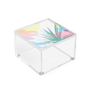 Boîte de rangement pour dossiers en acrylique avec couvercle, taille et forme personnalisées pour la maison et la restauration - Product Image 1