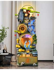 Decoración de suelo de pavo real, fuente de agua hecha a mano, sala de estar, Vestíbulo del Hotel, tienda, decoración Feng Shui, adorno interior, decoración de suelo - Product Image 2