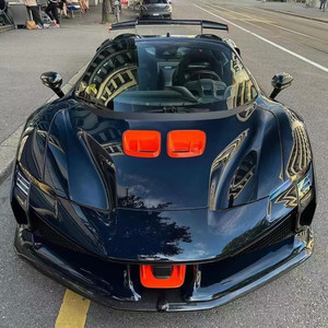 Per Ferrari SF90 Kit carrozzeria in fibra di carbonio SF90 aggiornato SF90FXX stile paraurti anteriore e posteriore gonna laterale Spoiler luci posteriori cofano - Product Image 5