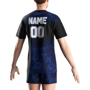 卸売印刷マッスルボディービルドライフィットクルーネックメンズカットオフジムコロンビアジャージーケニアンラグビーシャツ - Product Image 6