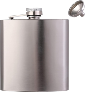 Ensemble de flacons à liqueur noirs en acier inoxydable de 6 oz, étanches, portables, avec entonnoir offert, pour célébrer le 250e anniversaire - Product Image 2