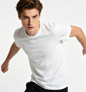 Paquete de 5 <span class=keywords><strong>Camisetas</strong></span> Blancas Básicas de Cuello Redondo para Hombre, <span class=keywords><strong>Camisetas</strong></span> de Manga Corta de Algodón Suave, Lisas, para Impresión de Logotipo Personalizado al por Mayor - Product Image 4