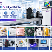 Machine d'impression jet d'encre couleur haute vitesse CMYK PIJ UV 90m/min pour codage industriel sur ligne de production d'emballage