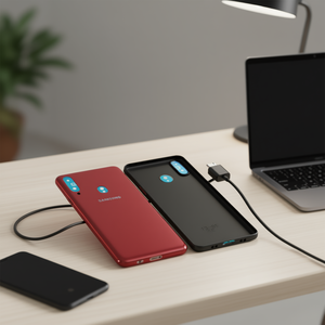 Cover Posteriore Rossa per Galaxy A20s 2019 A207F, Vetro di Ricambio per Scocca - Product Image 3