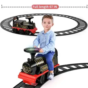 DWI Dowellin ride-on cars electric ride on toys Ride on Train Car Toy Track Electric Ride on Toy Lights & Sounds walker baby