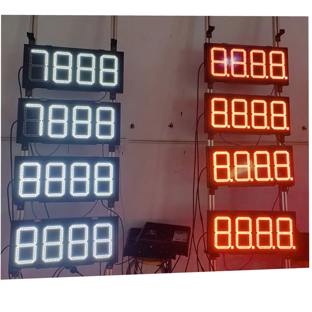 88,88 Цифровые указатели цены на топливо, светодиодный блок управления ценой для бензиновой станции