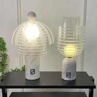 Lampe de table champignon, lampe de bureau, marbre et verre, moderne, simple, luxueuse, italienne, pour chambre à coucher, chevet, AC LED 3000K, batterie incluse, direct usine