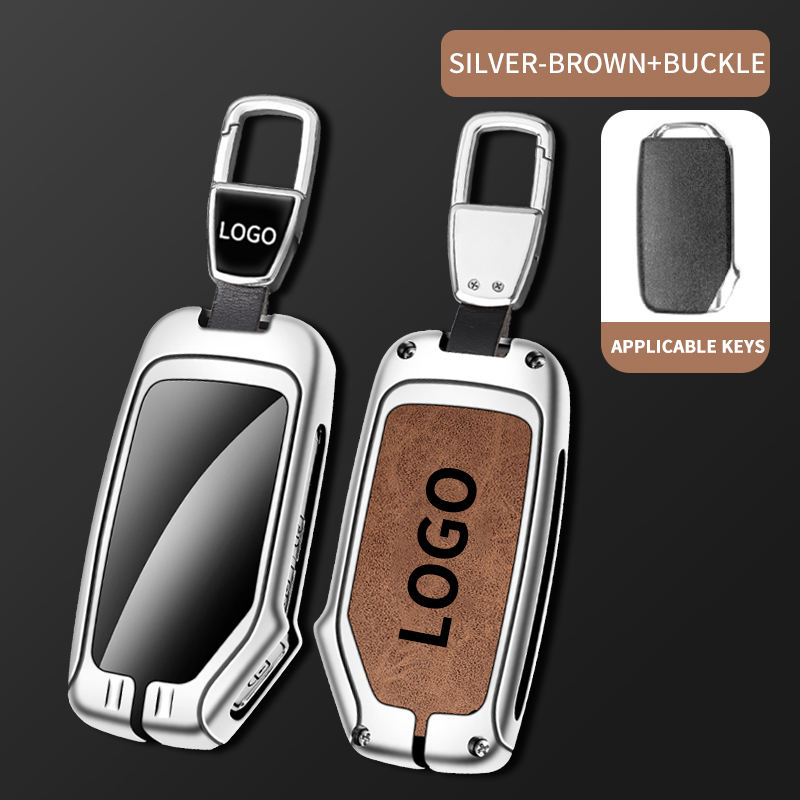 Silver brown  + trapezoidal buckle