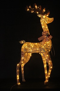 Weihnachts hirsch Warmweiß beleuchtet Hirsch Outdoor Kleidung Weiß Farbe Box Batterie fach 80 Reno Reno 7 Led Schnee kerzen Dinosaurier Licht - Product Image 6