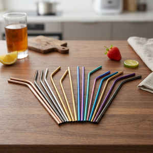 Metal <b>Drinking</b> <b>Straws</b> Reusable Cocktail <b>Straws</b> Modern Style Colors Available Stainless Steel Bar Accessories - Product Image 4