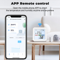 Détecteur de température et d'humidité intelligent Tuya WiFi + Bluetooth avec écran LCD rétroéclairé, hygromètre thermomètre haute précision