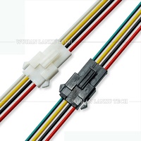2 3 4 Pin SM 2.54mm konektor laki-laki ke perempuan kabel perakitan soket untuk GPS lampu LED