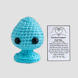 Nuevo Producto Transfronterizo EmotionalSupportPlug - Muñeca Divertida Tejida a Crochet y Hecha a Mano - Product Image 1