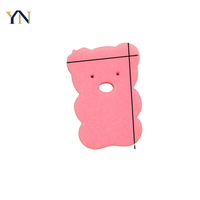 Éponge de bain ultra-douce en forme d'ours - Absorbante, non-muante, douce, beige clair pour bébés et enfants, soin du dos