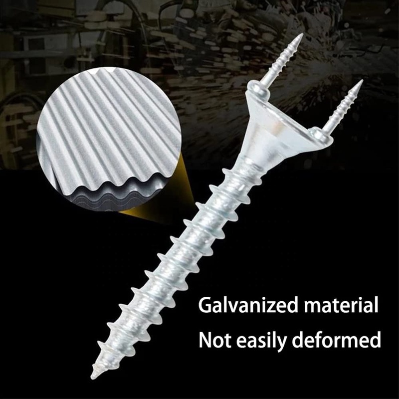 Double Headed Steel Screw with Zinc