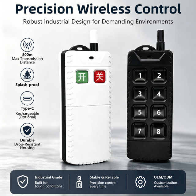 High Power Splash-proof  433MHz Wireless Remote Control Casing Built-in Magnet for Water Pump Motor Multi Channel Switch Control