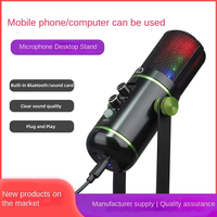 Microphone de jeu filaire professionnel USB Type-C en métal à condensateur avec logo personnalisé pour l'enregistrement studio haute fidélité et PC