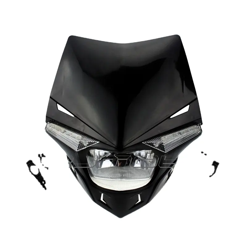 YM-024-BK-faro delantero para moto, luz LED H4 de 12V, 35/35W, ENDURO, 250cc, color negro