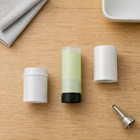 Tube de rouge à lèvres vide de 6 g, remplissage par le bas, rechargeable, conteneur pour baume à lèvres, emballage cosmétique rond pour soins de la peau