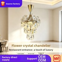 Lustre en cristal d'inspiration vintage haut de gamme, luminaire LED pour salon, chambre à coucher, salle à manger, hôtel, villa, café