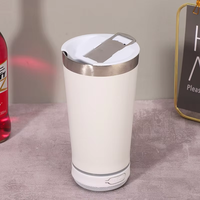 Botol Air Stainless Steel 16oz Smart Bluetooth Tumbler Grosir dengan Speaker Musik dan Tutup Pembuka Botol