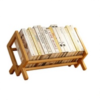 Étagère de bureau en bambou, meuble de rangement pour baie vitrée, étagère latérale pour rebord de fenêtre, petite bibliothèque, organisateur de bureau simple