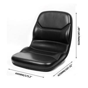 KL Seating Housse en vinyle robuste de haute qualité Siège conducteur de tracteur noir Imperméable Confortable Doux Profilé Pelouse à dossier haut - Product Image 2