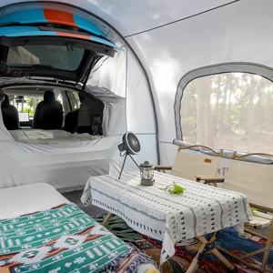 Tente de hayon imperméable avec poches de rangement intégrées et compartiments pour équipement pour un camping organisé avec véhicule - Product Image 5