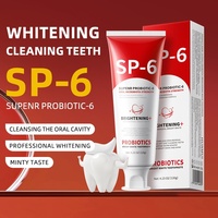 Dentifrice blanchissant à la menthe SP-6 Probiotic avec 6 probiotiques pour éclaircir les dents, sans danger pour l'émail, sans fluor