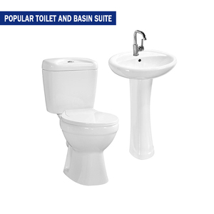 Toilette à double chasse deux pièces montée au sol Salle de bain S Trap P Trap Toilette in Due Pezzi Toilette à cuvette - Product Image 4
