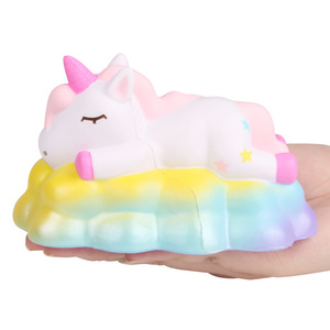 Unicorn Cloud <b>Squishy</b> Toy Soft Silicone Cute Cartoon Shape Promotional Gift - Product Image 1
