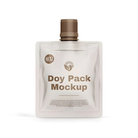 Emballage de sachet de recharge liquide personnalisé, échantillon de crème pour le visage, sachet de lotion, crème pour les yeux, cosmétique, pochette à bec debout
