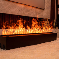 Cheminée électrique décorative intelligente 3D LED de 1 m avec effet de flamme néon, vapeur d'eau atomisée, insert pour usage domestique et hôtelier