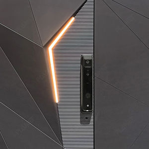 Porte d'<span class=keywords><strong>entrée</strong></span> de sécurité en aluminium coulé à battant simple Europe 82x48 pour <span class=keywords><strong>maison</strong></span> <span class=keywords><strong>avec</strong></span> serrure de porte intelligente électronique - Product Image 4