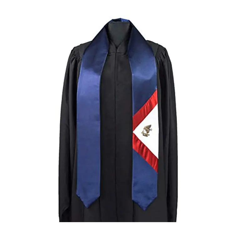 Tùy chỉnh phi vải satin 60 72 inch thăng hoa tốt nghiệp stoles Mỹ SAMOA tốt nghiệp Sash