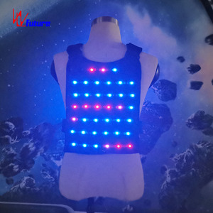 Chaleco Táctico LED para Hombre, para <span class=keywords><strong>DJ</strong></span>, Fiestas <span class=keywords><strong>Rave</strong></span>, Carnaval, Baile, Actuaciones, Luminoso, Control Inalámbrico, Festival, Disfraz de Halloween - Product Image 5