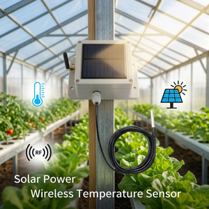 Système d'alarme sans fil à capteur de température solaire extérieur alimenté par batterie solaire 1200m, capteur solaire sans fil - Product Image 1