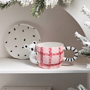 Wholesale 3D Koala Ceramic Mug Cute Rabbit Coffee <b>Cup</b> and <b>Saucer</b> Personalized Tea <b>Cup</b> Set - Product Image 6