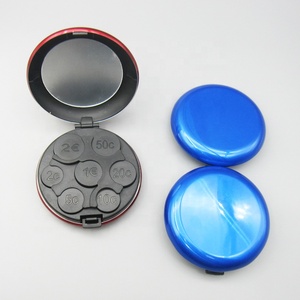 plastic pocket euro and us dollar coin sort holder container plastic customized logo