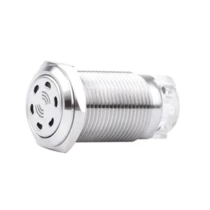 16毫米金属蜂鸣器螺丝端子不锈钢LED防水12V24V5V金属蜂鸣器