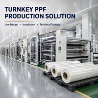 Machine industrielle de revêtement et de laminage de film TPU PPF, ligne de production automatique rouleau à rouleau avec formation technique